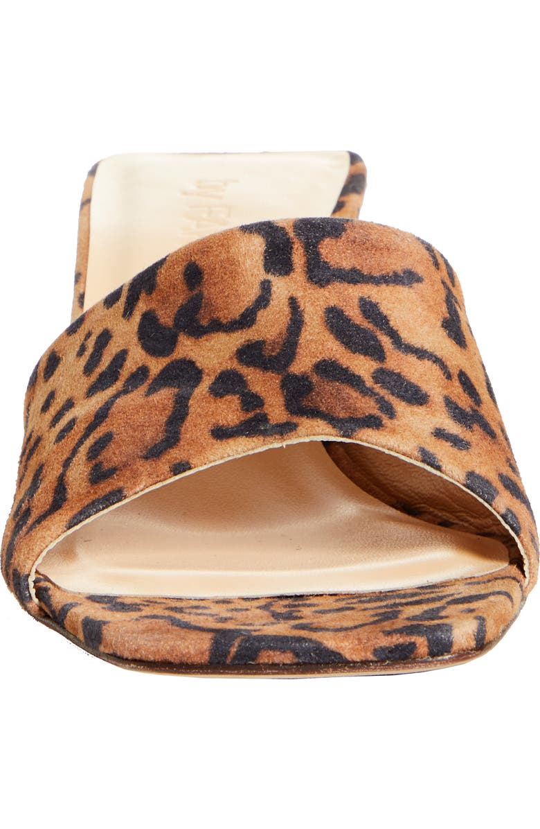 By Far Lily Leopard Print Slide Sandal, Alternate, color,
