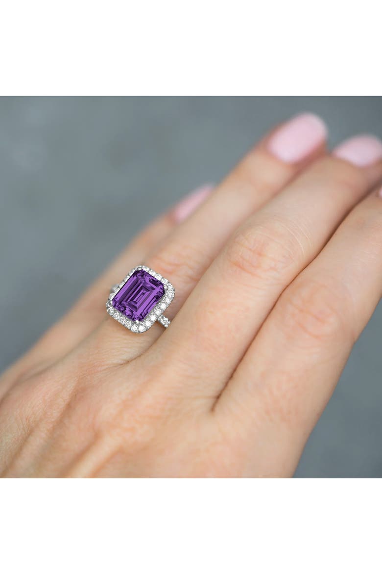 Amethyst & Diamond Engagement Ring 14k, Alternate, color, 3.32ct/White Gold