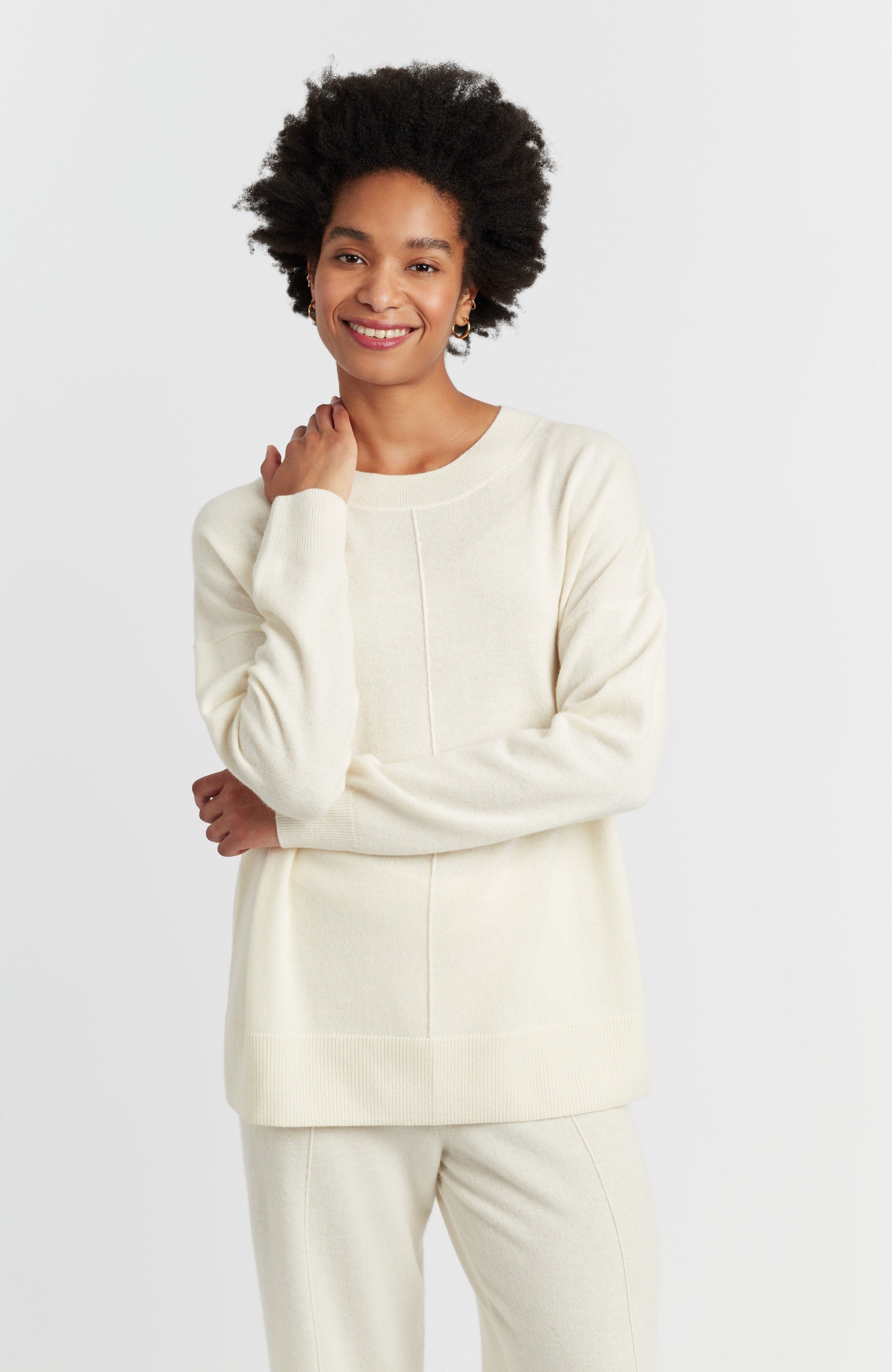 Wool-Cashmere Relaxed Slouchy Sweater - image 5