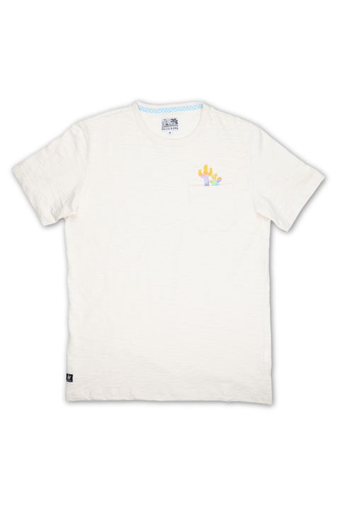 Colorful Cactus - Slub Pima Pocket Tee