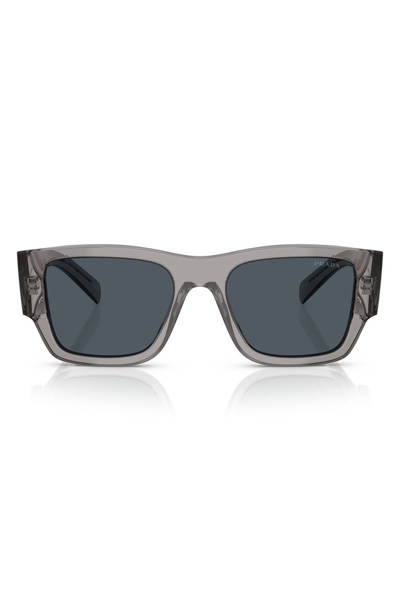 Prada 55mm Square Sunglasses, Main, color, Dark Grey