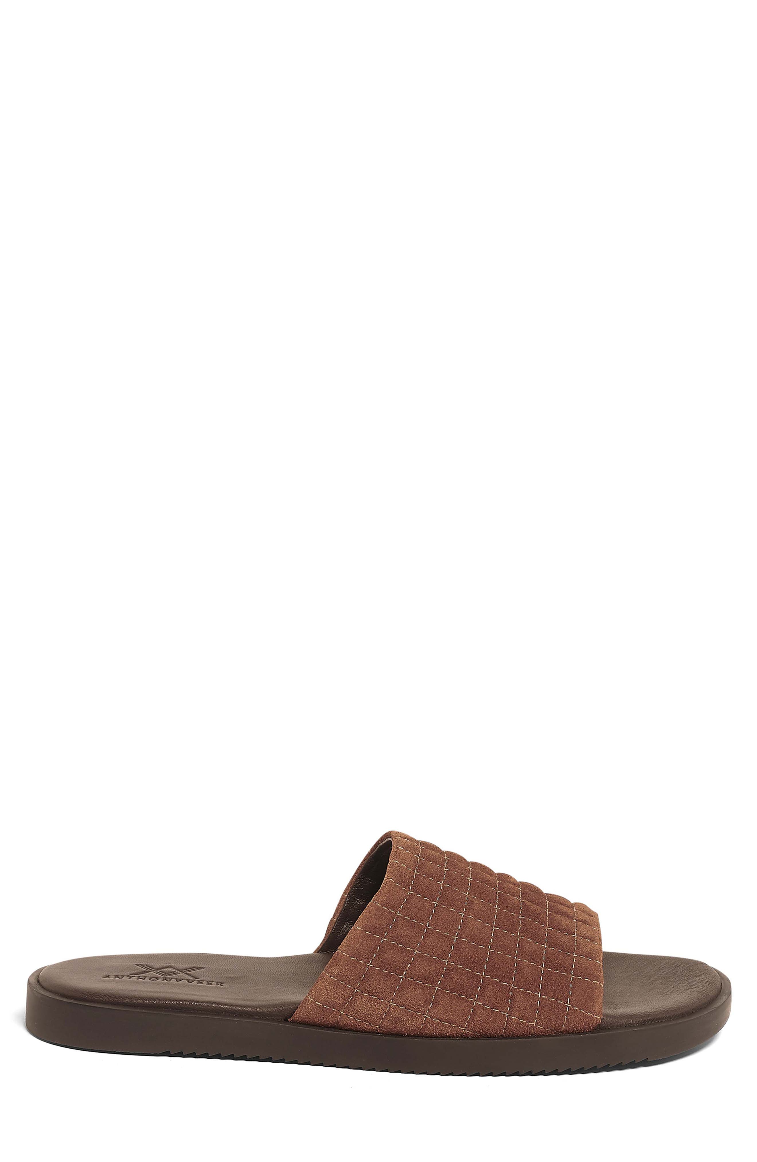 Miami Slide Sandal, Alternate, color, BROWN
