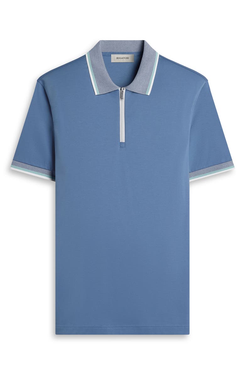 Bugatchi Quarter Zip Polo, Alternate, color, Peacock