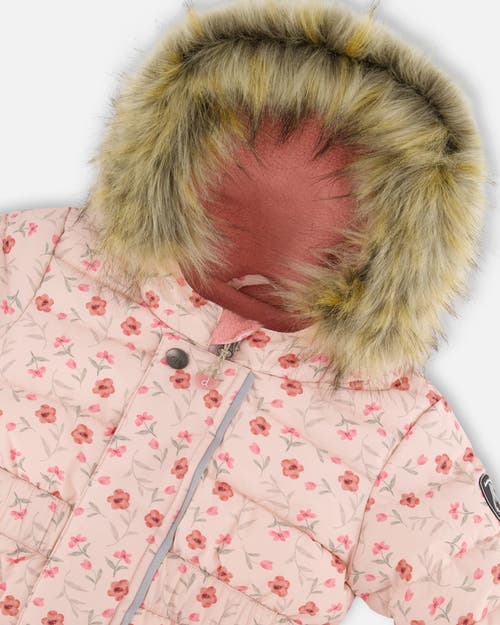 Deux Par Deux Baby Girl One-piece Original Puffy Snowsuit In Pink