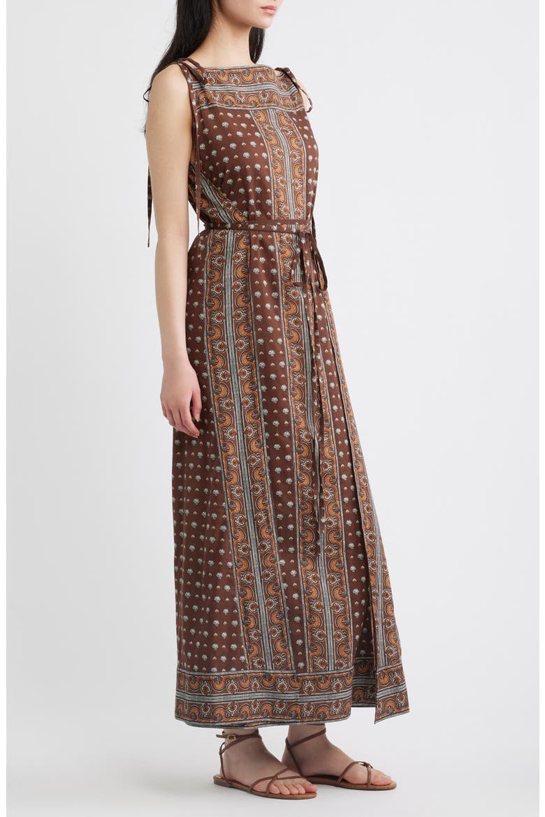 Amarante Bateau Neck Maxi Dress, Alternate, color, TERRE FOULARD DE LA MER