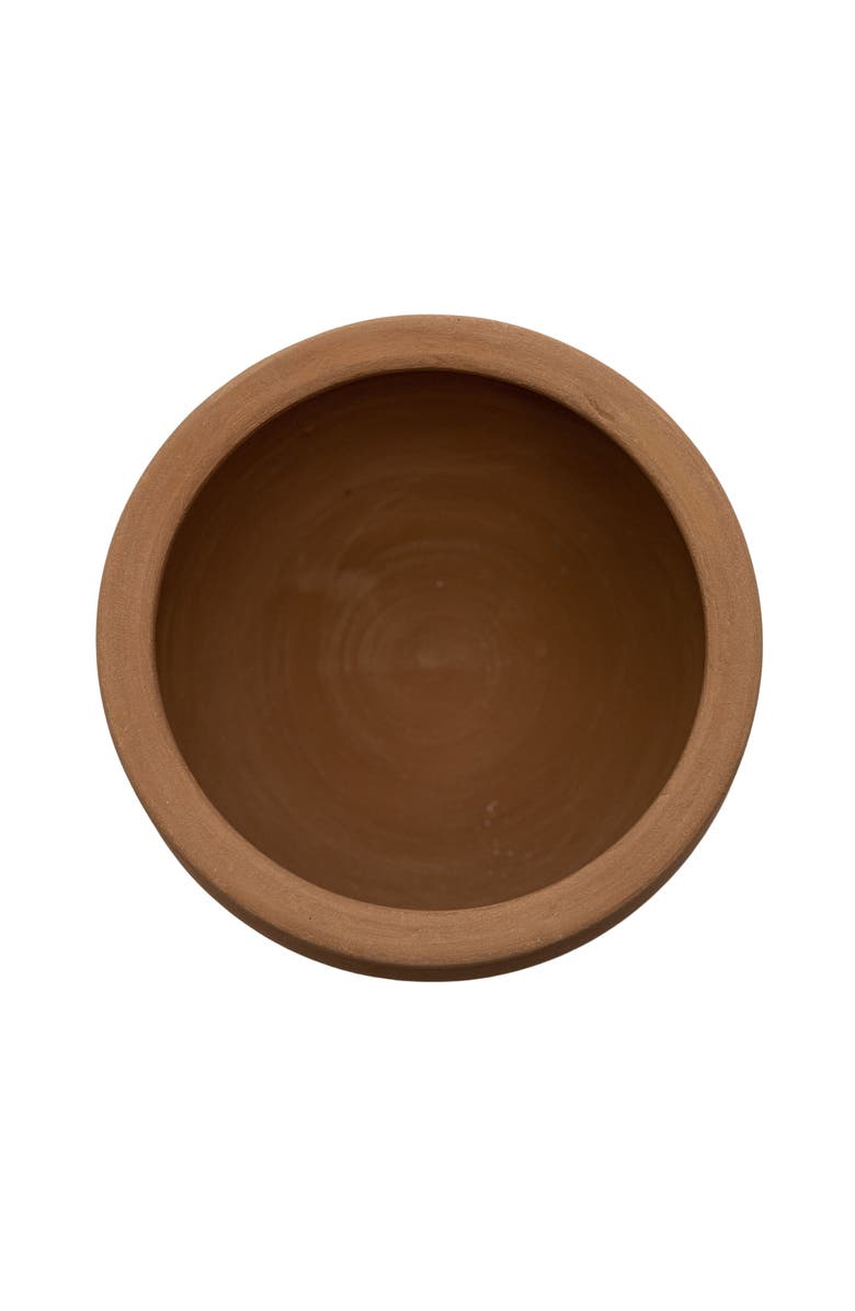 Foreside Home and Garden Natural Terracotta Serving Pot with Lid, Alternate, color, Orange