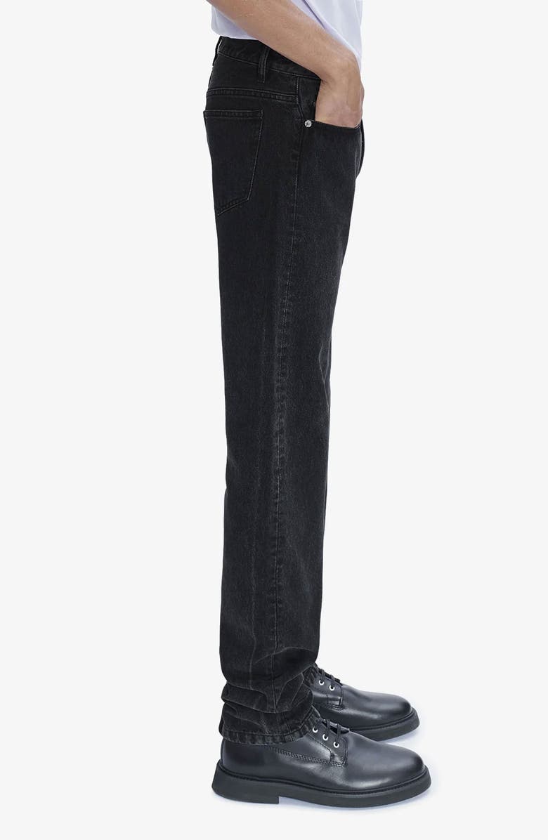 A.P.C. New Standard Straight Leg Jeans, Alternate, color, Noir Delave