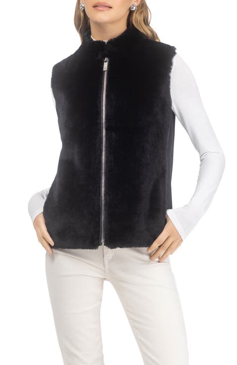 Genuine Shearling Vest, Wool Back