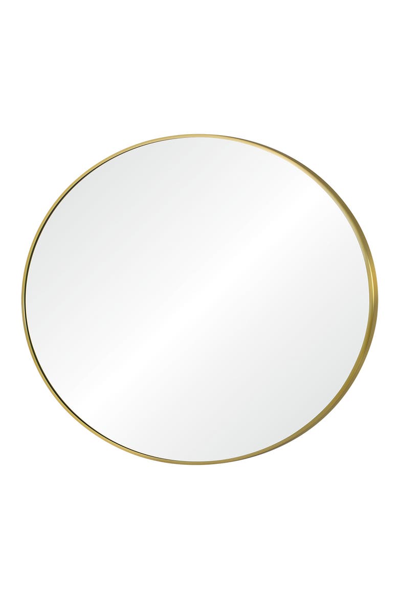 Parga Round Mirror, Alternate, color, SATIN BRASS