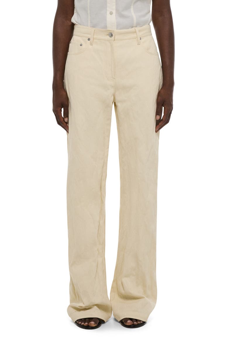 Metallic Crusable Bootcut Jeans, Main, color, MUSLIN