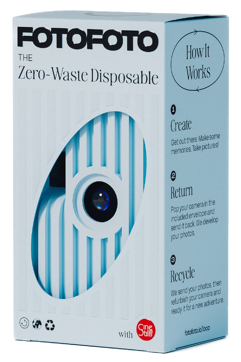 Atlas Zero-Wasted Disposable Camera, Alternate, color, BLUE