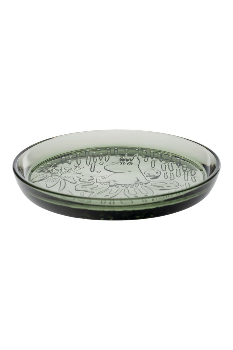 Moomintroll Glass Plate, Main, color, GREEN