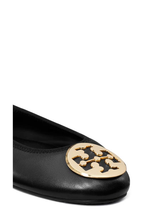 Tory Burch Reva Travel Ballet Flat In Black