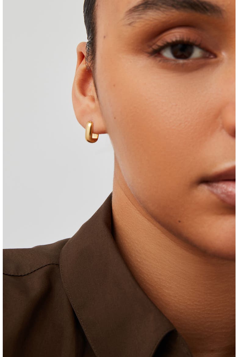 Puffy Detachable Link Earrings, Alternate, color, HIGH POLISH GOLD