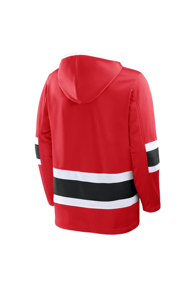 Men's Fanatics Red Carolina Hurricanes Prime Time Fleece Hoodie, Alternate, color, Red