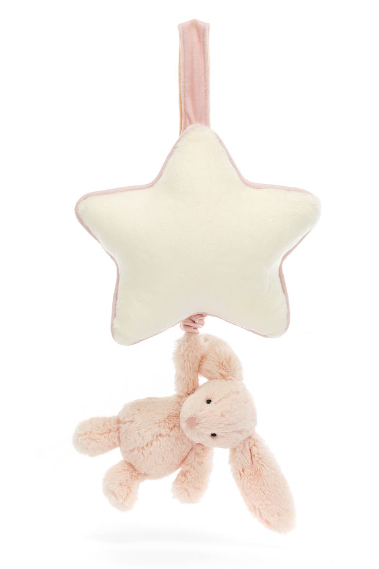 Bashful Bunny Musical Pull 12-Inch Plushie, Main, color, PINK