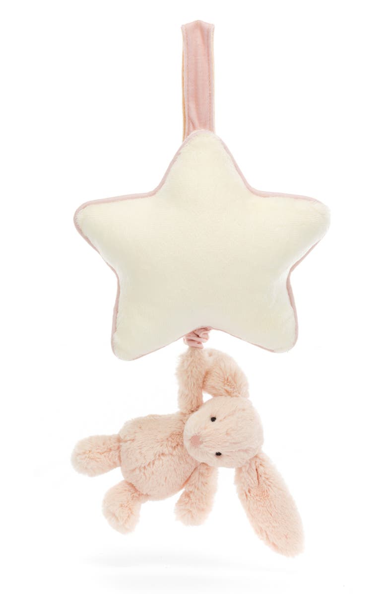 Jellycat Bashful Blush Bunny Musical Pull Toy, Main, color, Pink