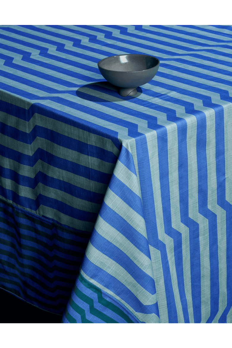 Stripe Tablecloth Reversible, Alternate, color, MARINE