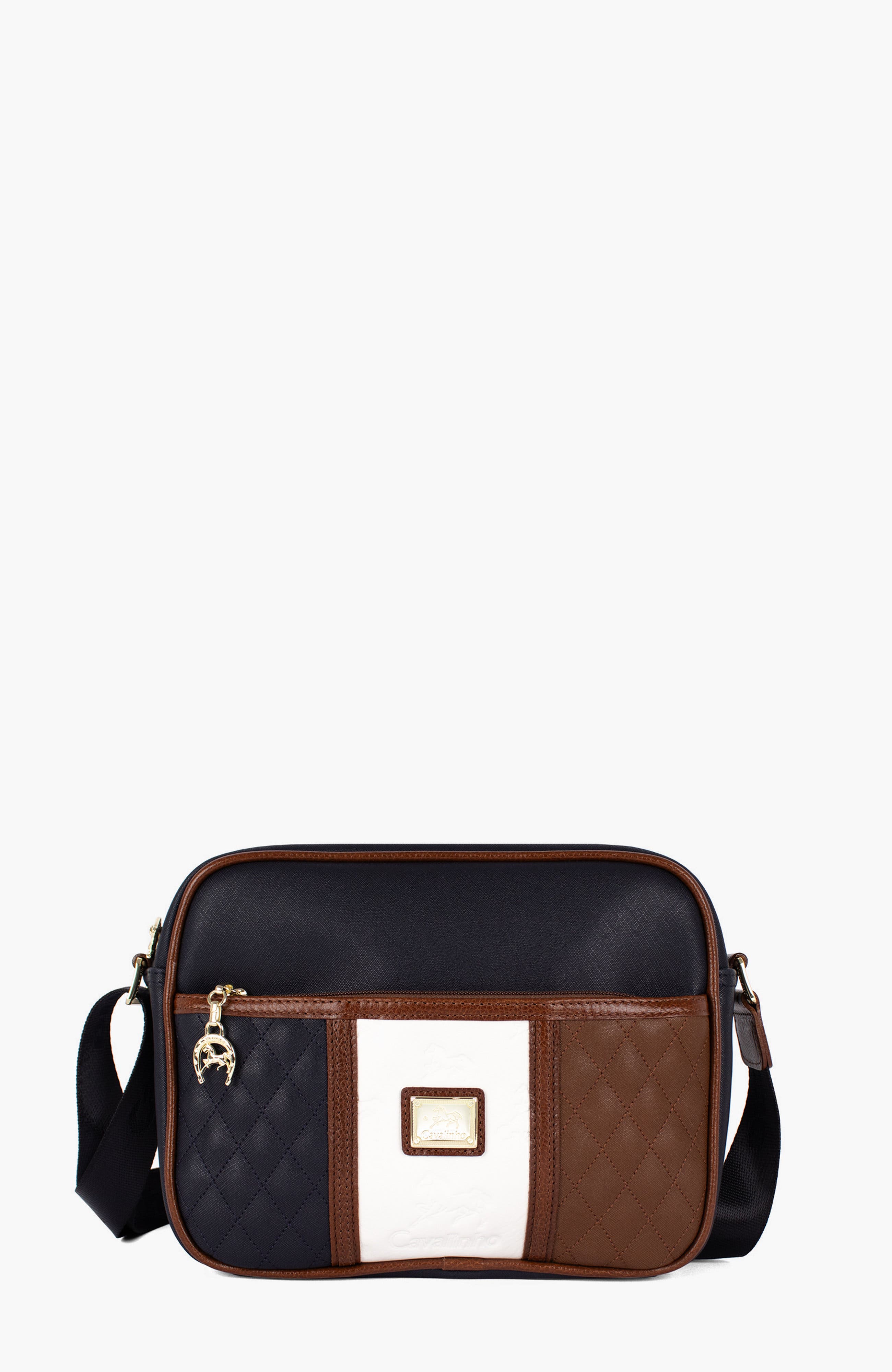 Sublime 324 Crossbody Bag, Main, color, Navy / White / Brown