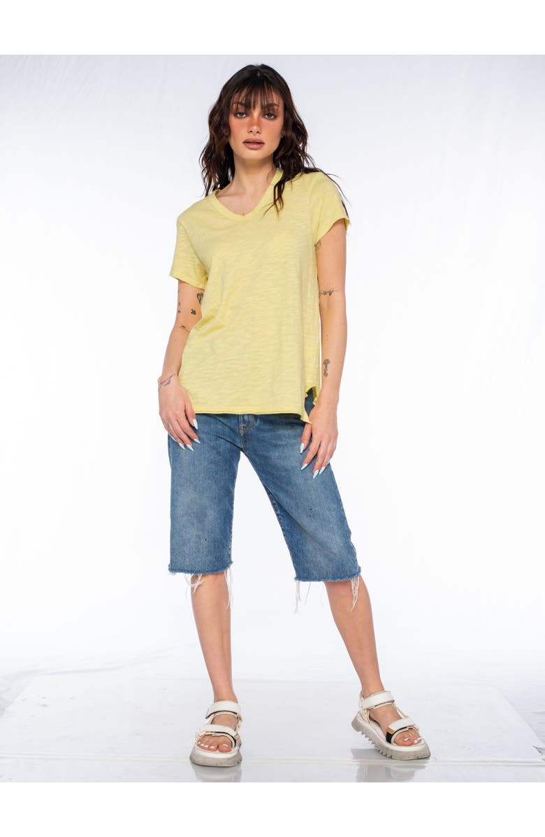 WILT Clothing Shrunken Scoopy Neck Ruffled Slits, Alternate, color,