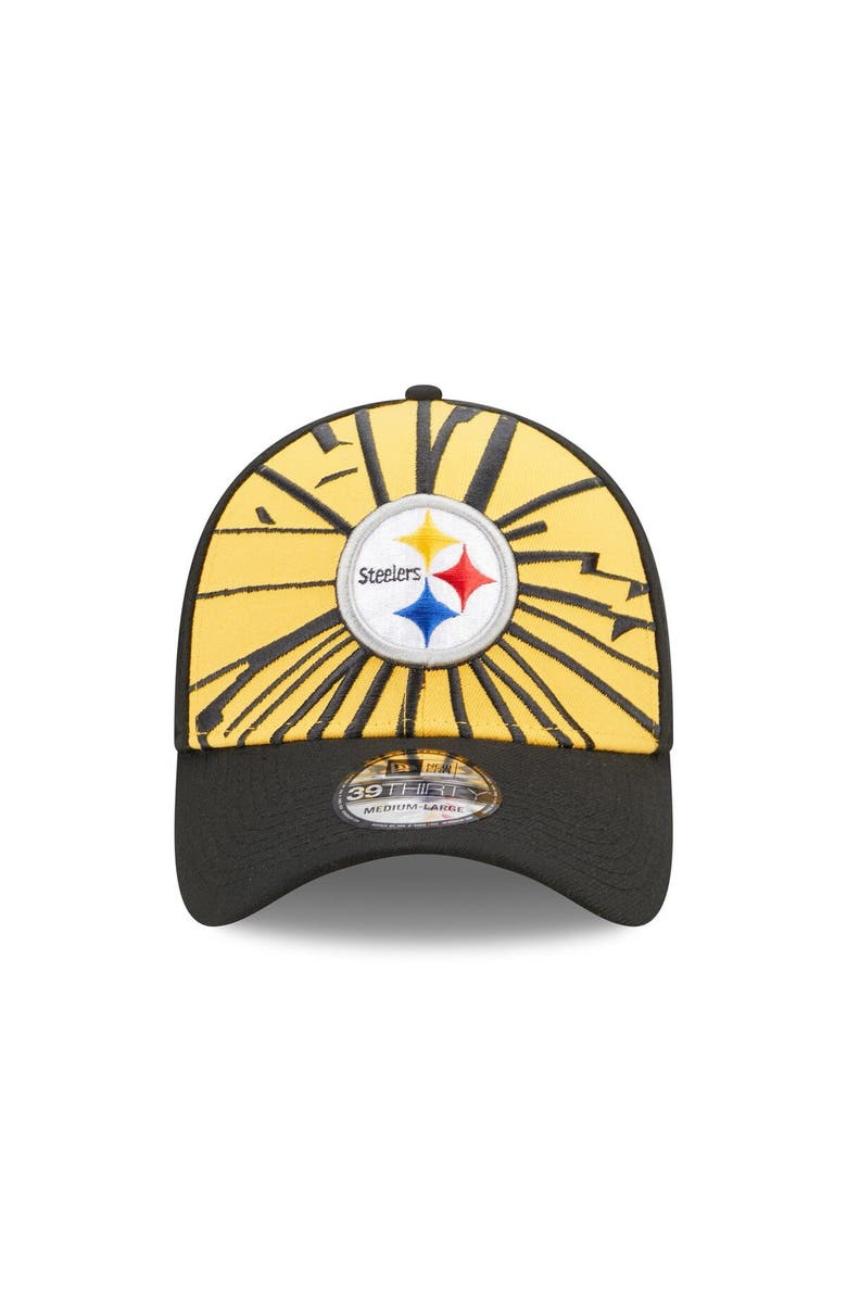 New Era Men's New Era Gold/Black Pittsburgh Steelers Shattered 39THIRTY Flex Hat, Alternate, color, 