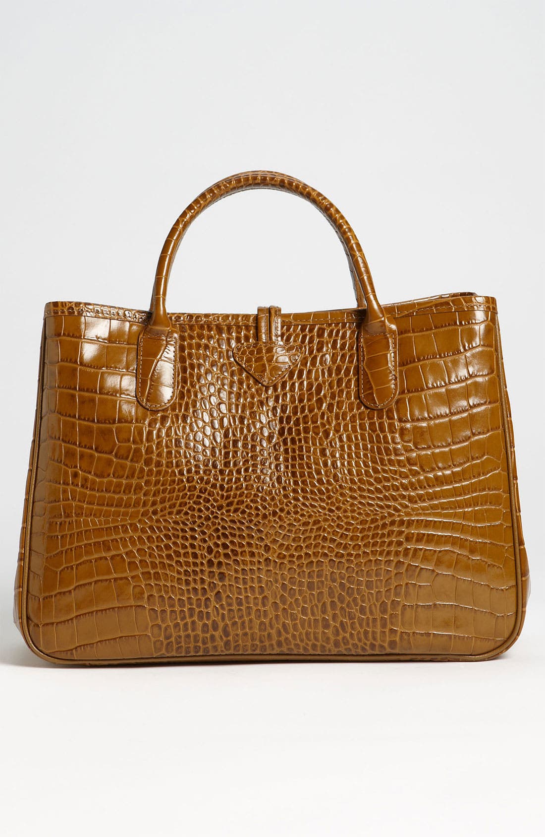 Longchamp 'Roseau' Croc Embossed Tote, Alternate, color, 