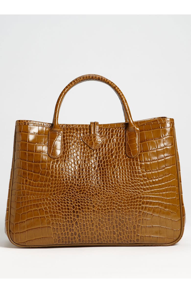 Longchamp 'Roseau' Croc Embossed Tote, Alternate, color,