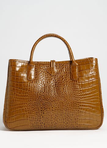 Longchamp 'Roseau' Croc Embossed Tote | Nordstrom