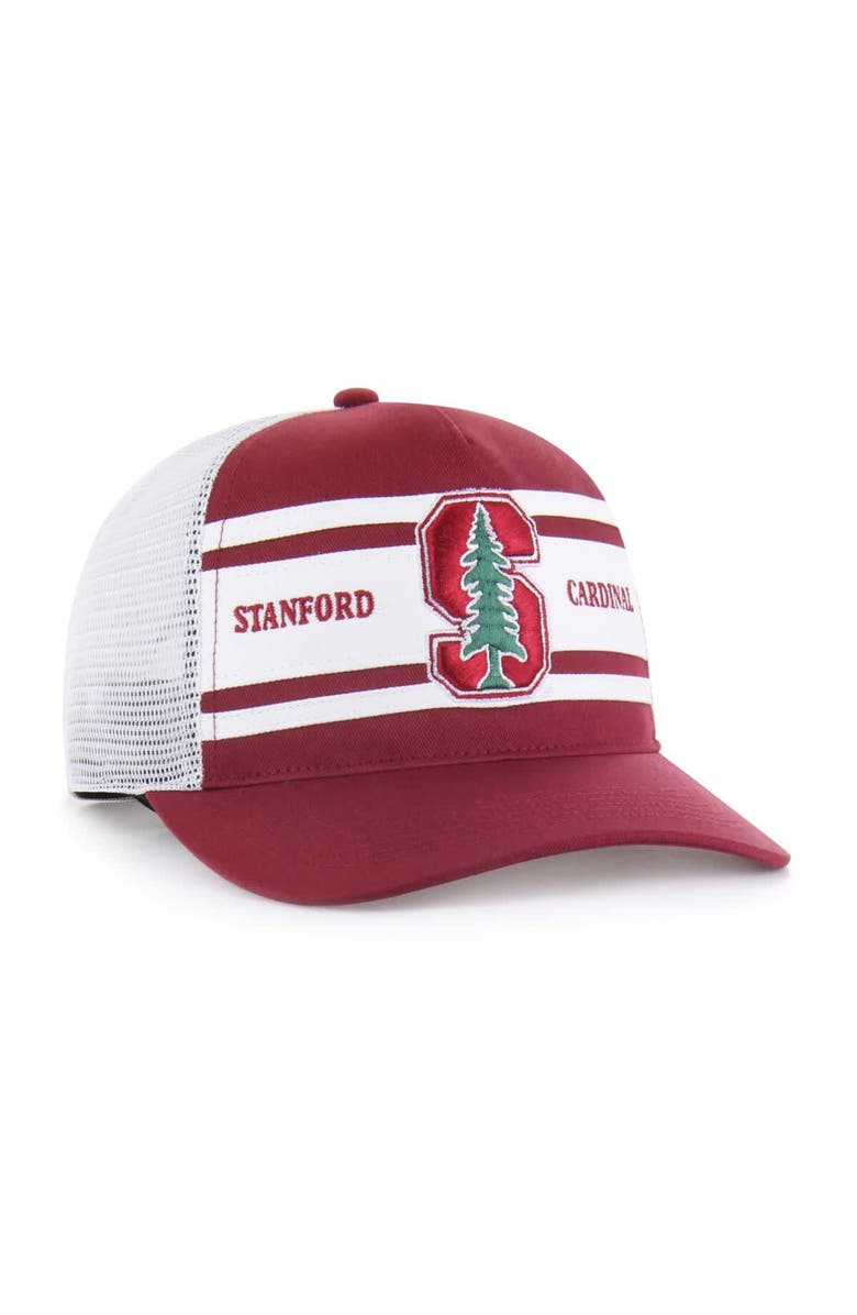 '47 Youth '47 Cardinal/White Stanford Cardinal Super Stripe Hitch Adjustable Trucker Hat, Alternate, color, Cardinal
