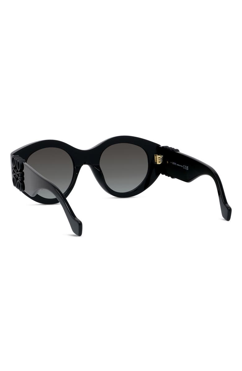 Loewe Anagram 50mm Round Sunglasses, Alternate, color, Sengld