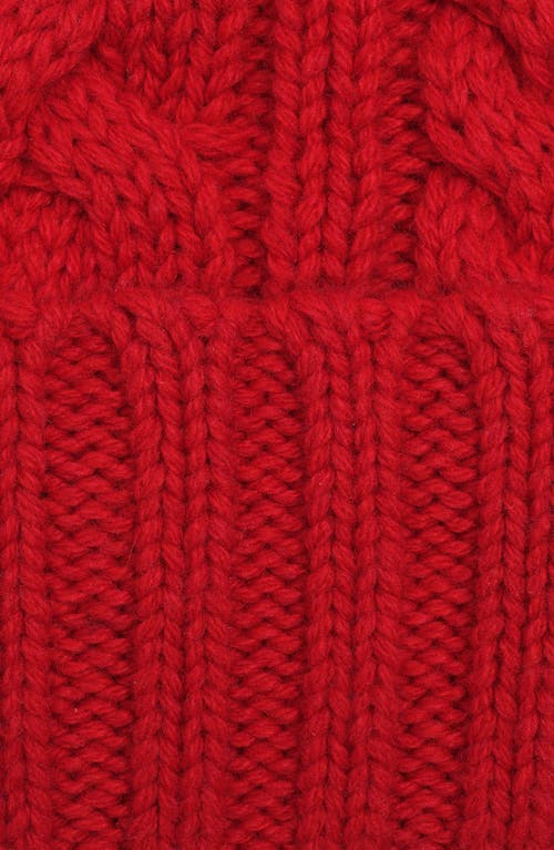 Polo Ralph Lauren Recycled Cable Beanie In Red