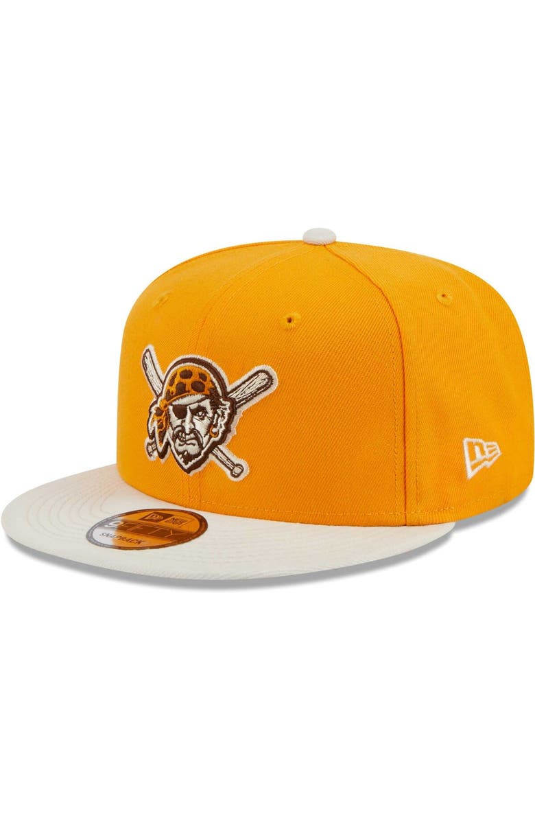 New Era Men's New Era Gold Pittsburgh Pirates Tiramisu  9FIFTY Snapback Hat, Main, color, 