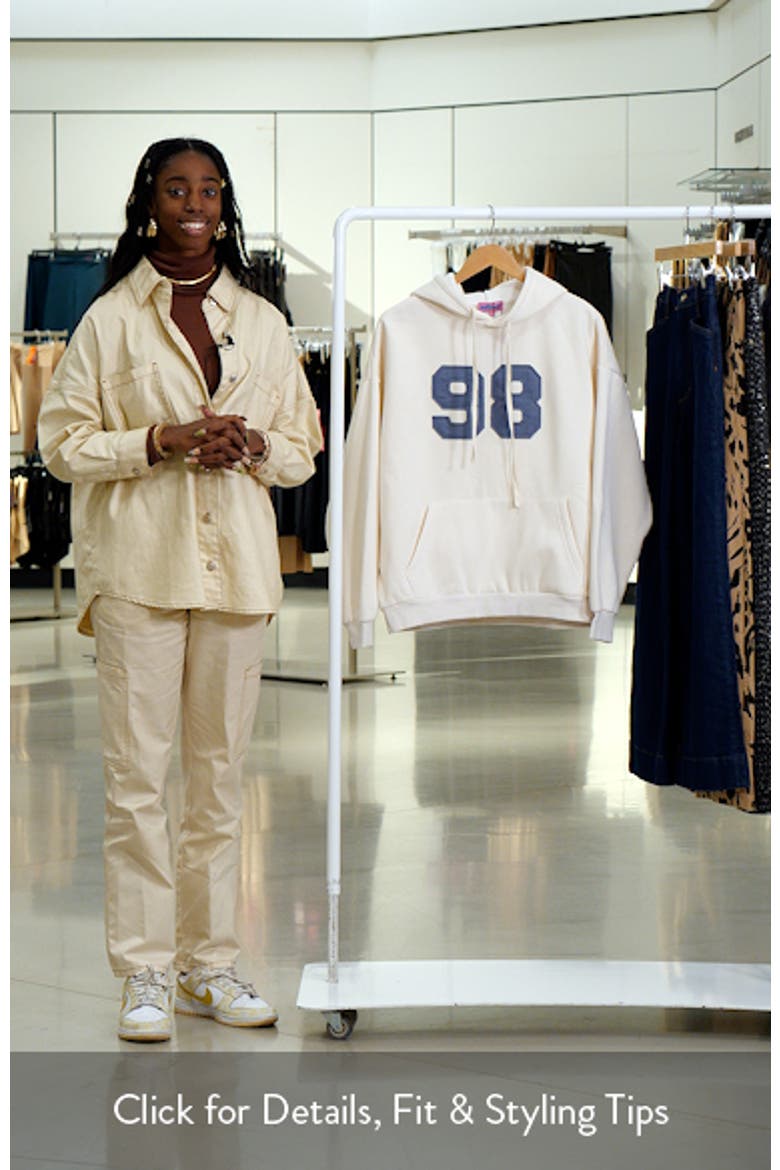 98 Oversize Cotton Blend Graphic Hoodie video