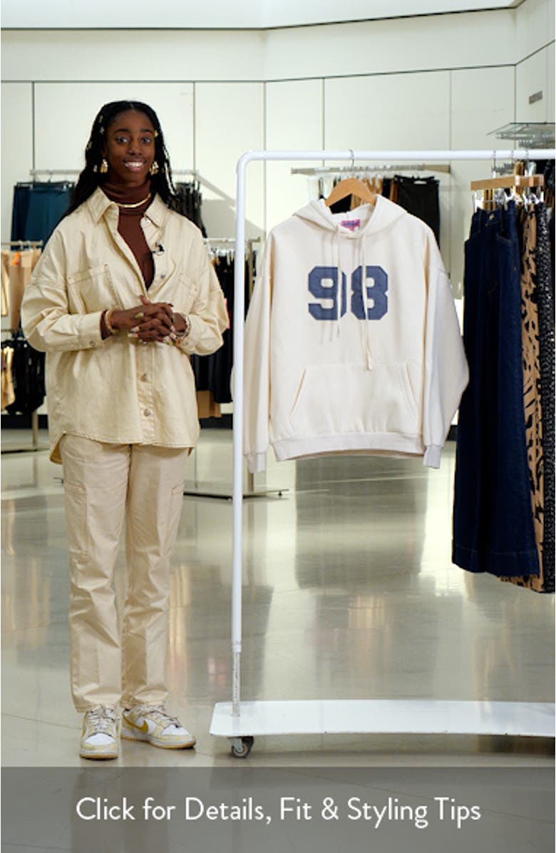 98 Oversize Cotton Blend Graphic Hoodie, sales video thumbnail