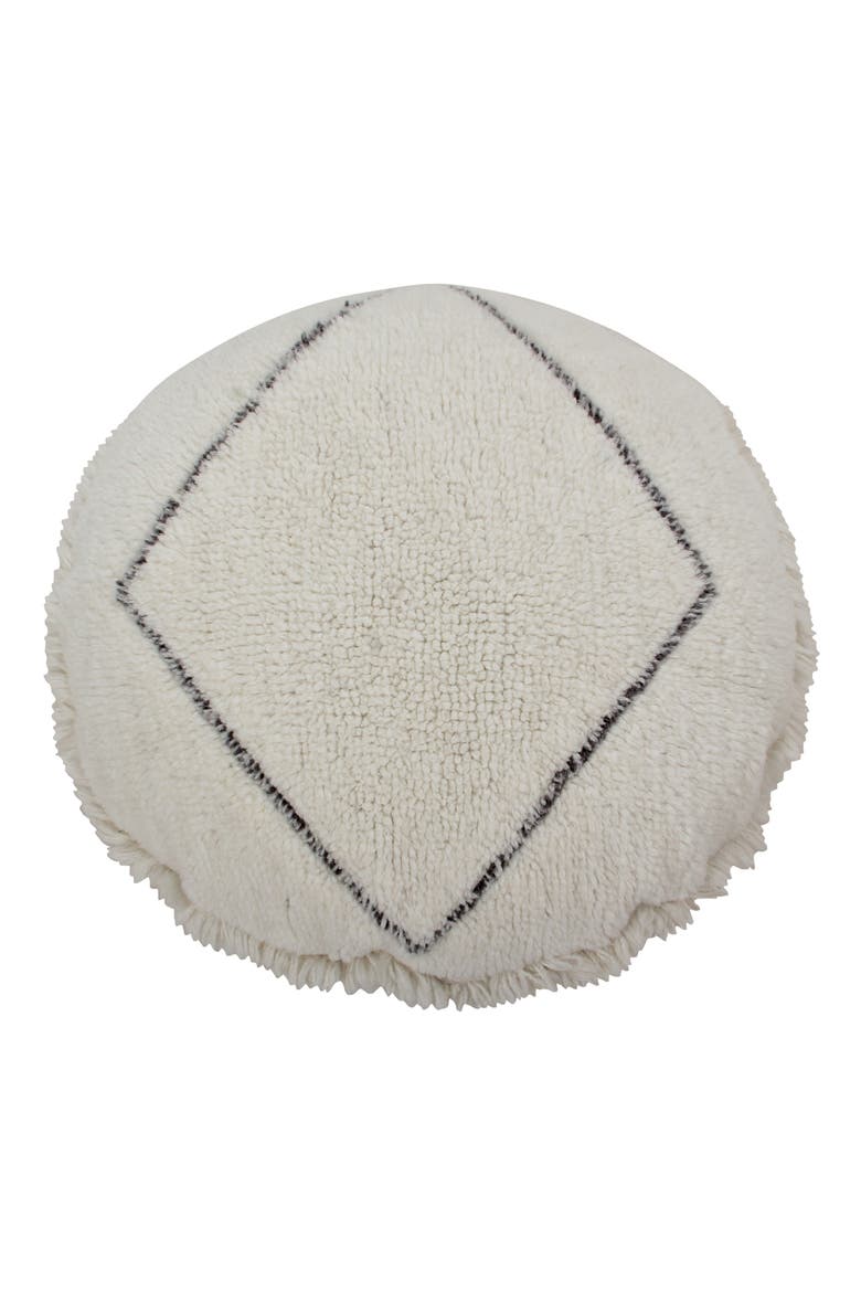 Berber Soul Washable Wool Pouf, Alternate, color, GREEN TONES