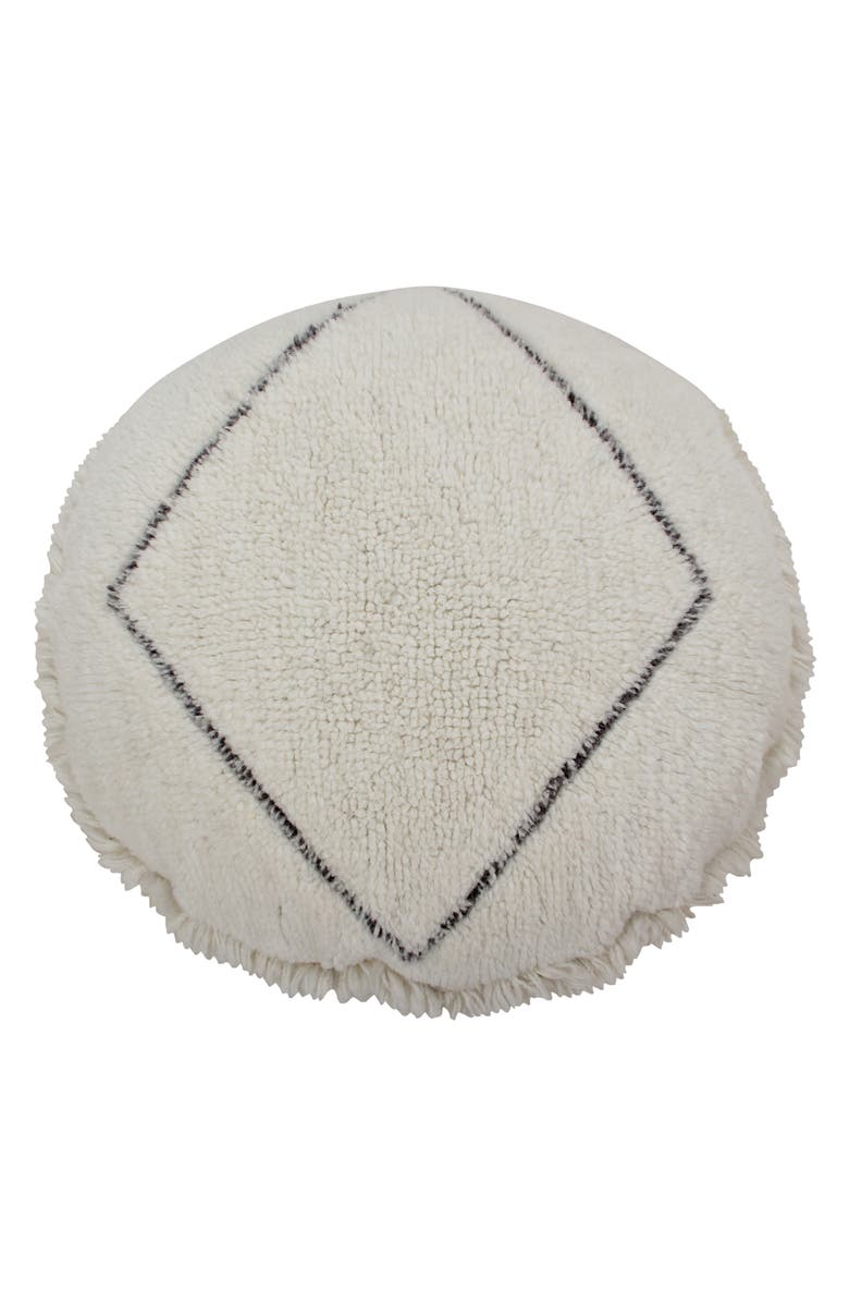 Lorena Canals Berber Soul Washable Wool Pouf, Alternate, color, Green Tones