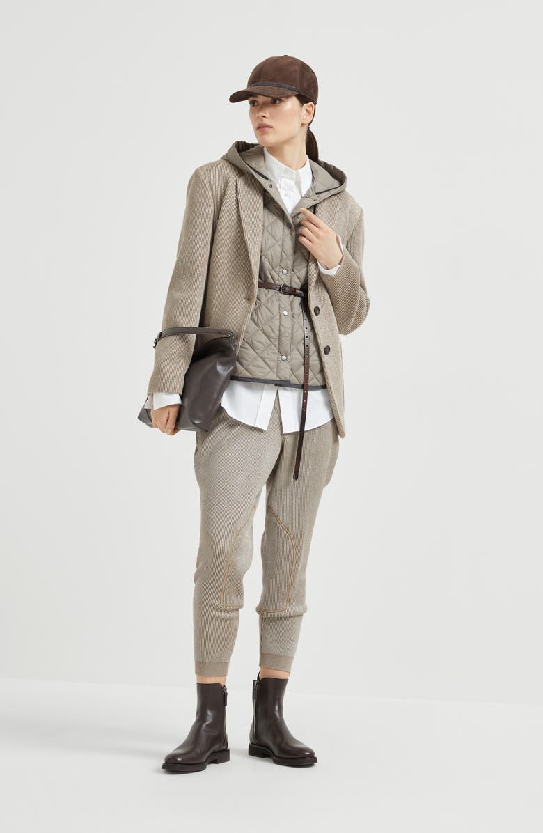 Brunello Cucinelli Quilted vest, Alternate, color, Light Brown