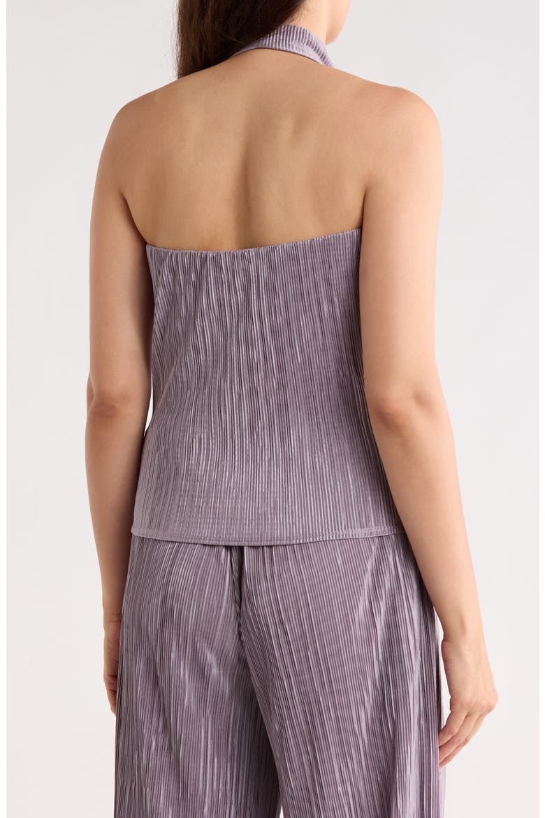 Plisse Halter Top, Alternate, color, DARK MAUVE