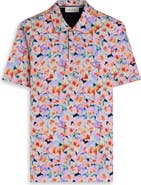 Bugatchi Hendrix Floral Pima Cotton Polo