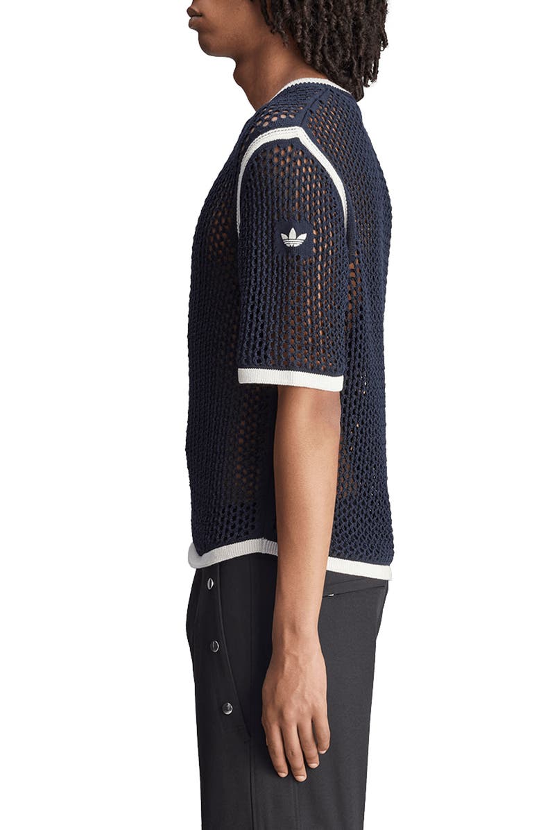 ADIDAS X WALES BONNER Openwork Knit T-Shirt, Alternate, color, Night Navy
