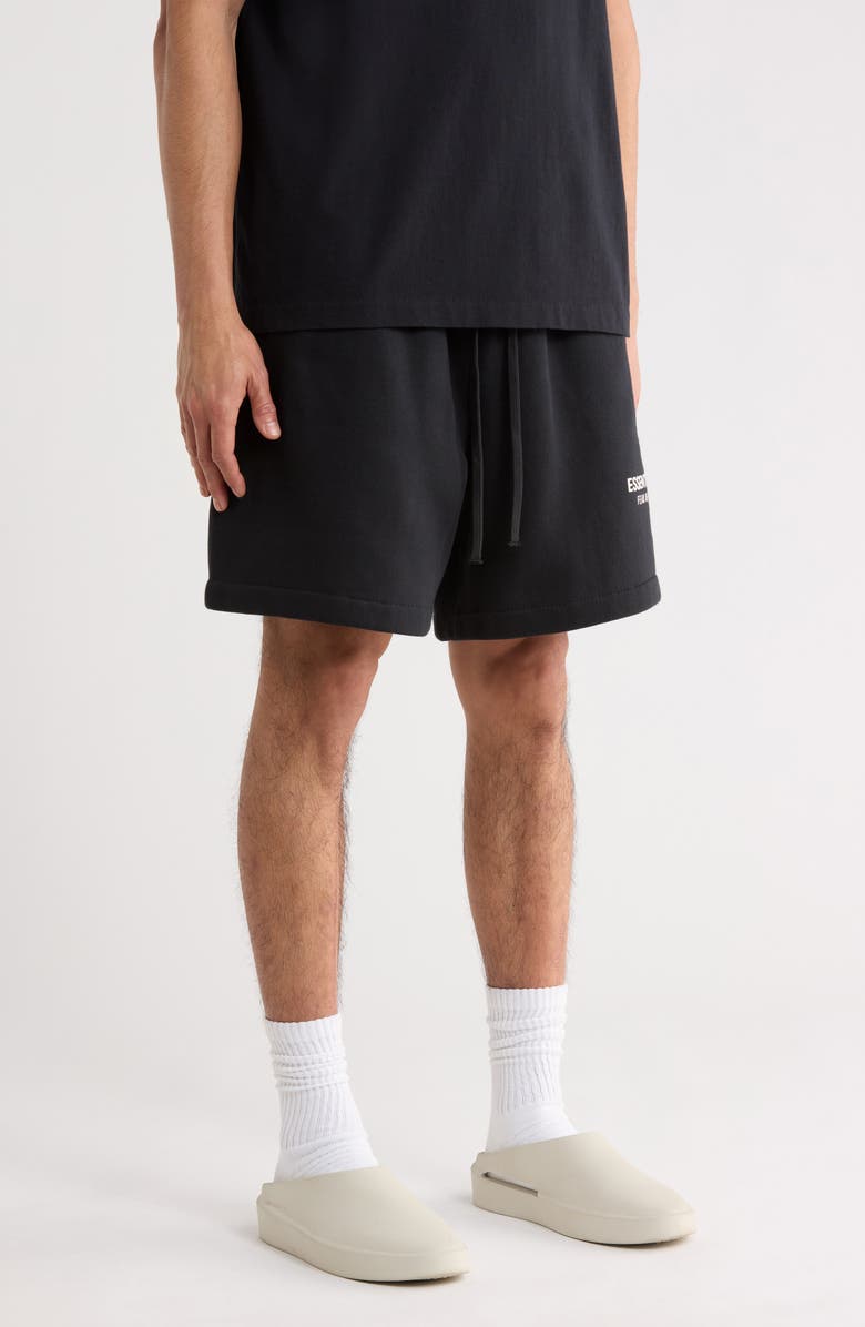 Fear of God Essentials Classic Fleece Sweat Shorts, Alternate, color, Vintage Black