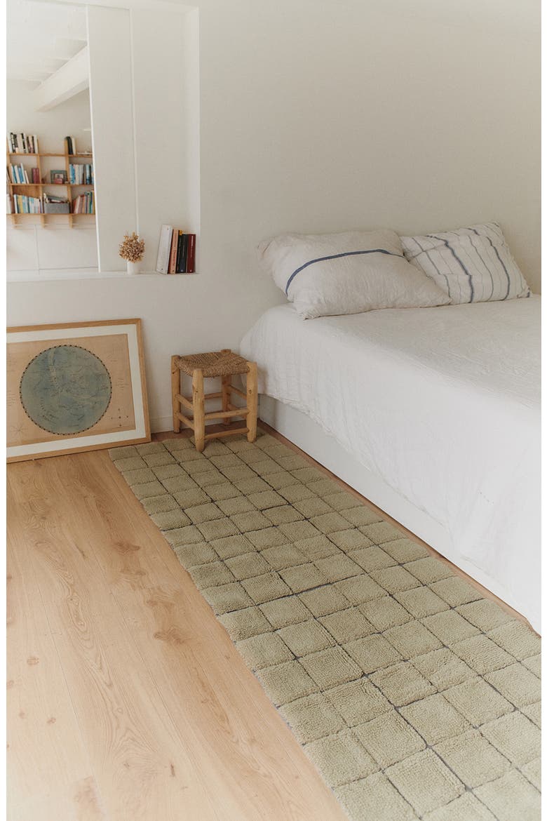 WoolableMosaic Washable Wool Rug, Alternate, color, MOSS