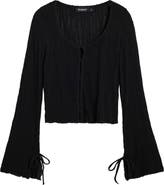 Desigual Tie Sleeve Rib Top
