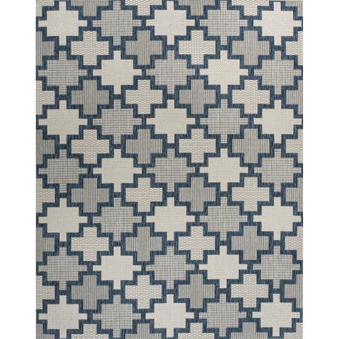 Cyrus Modern Geometric Tile Pattern Indoor/Outdoor Area Rug