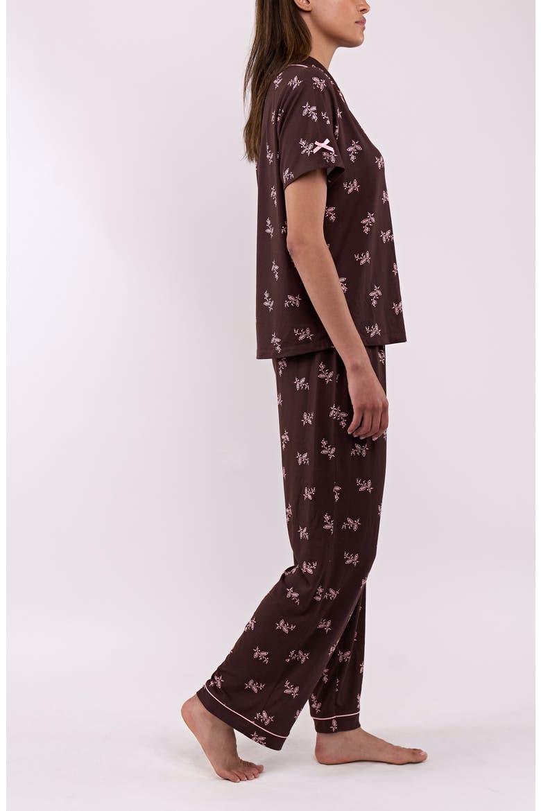 Breann 3-Piece Pajama Set, Alternate, color, CHOCOLATE