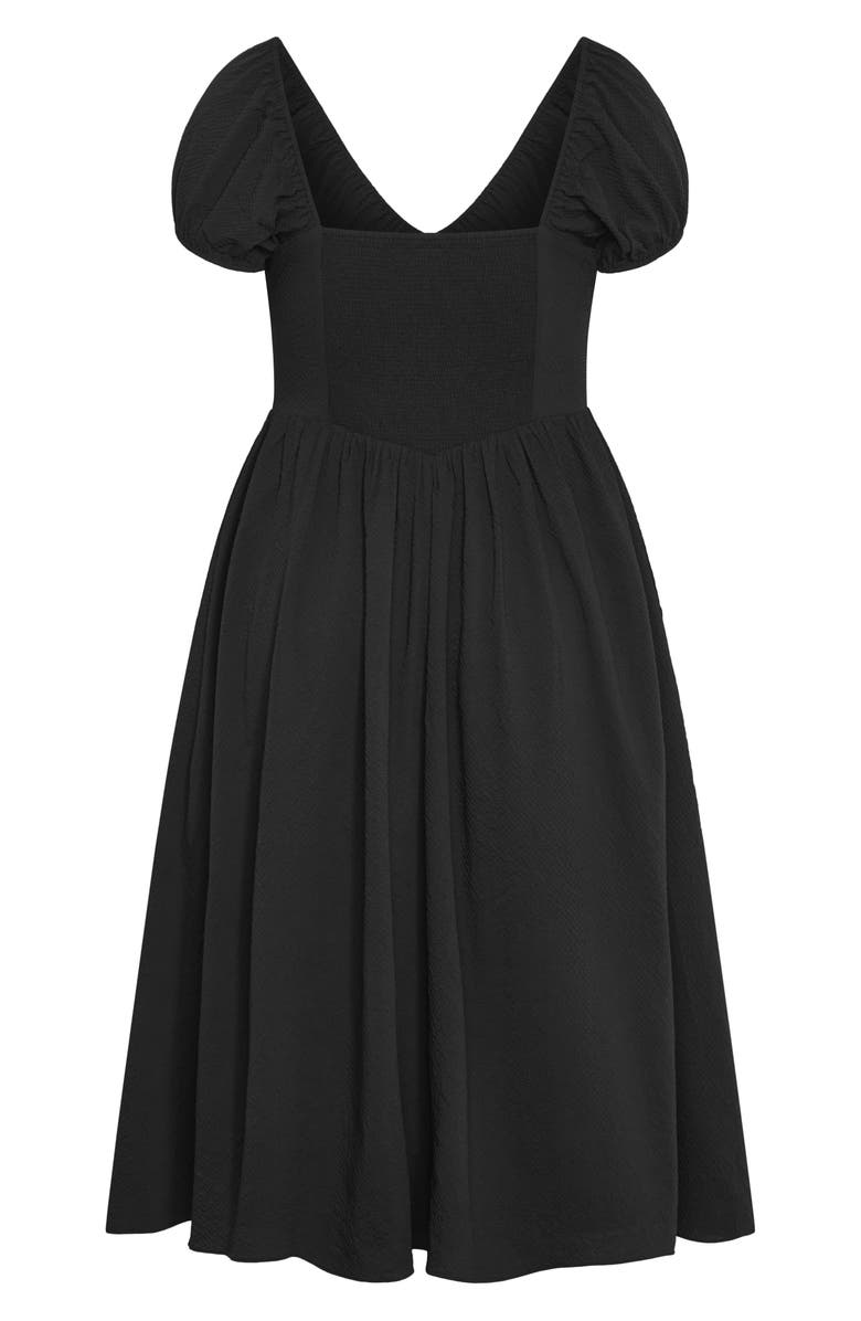 City Chic Shelby Midi Dress, Alternate, color, Black