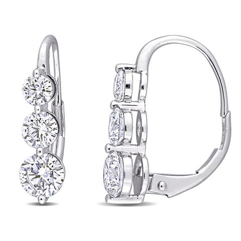 Lab-Grown Diamond 3-Stone Earrings 14k