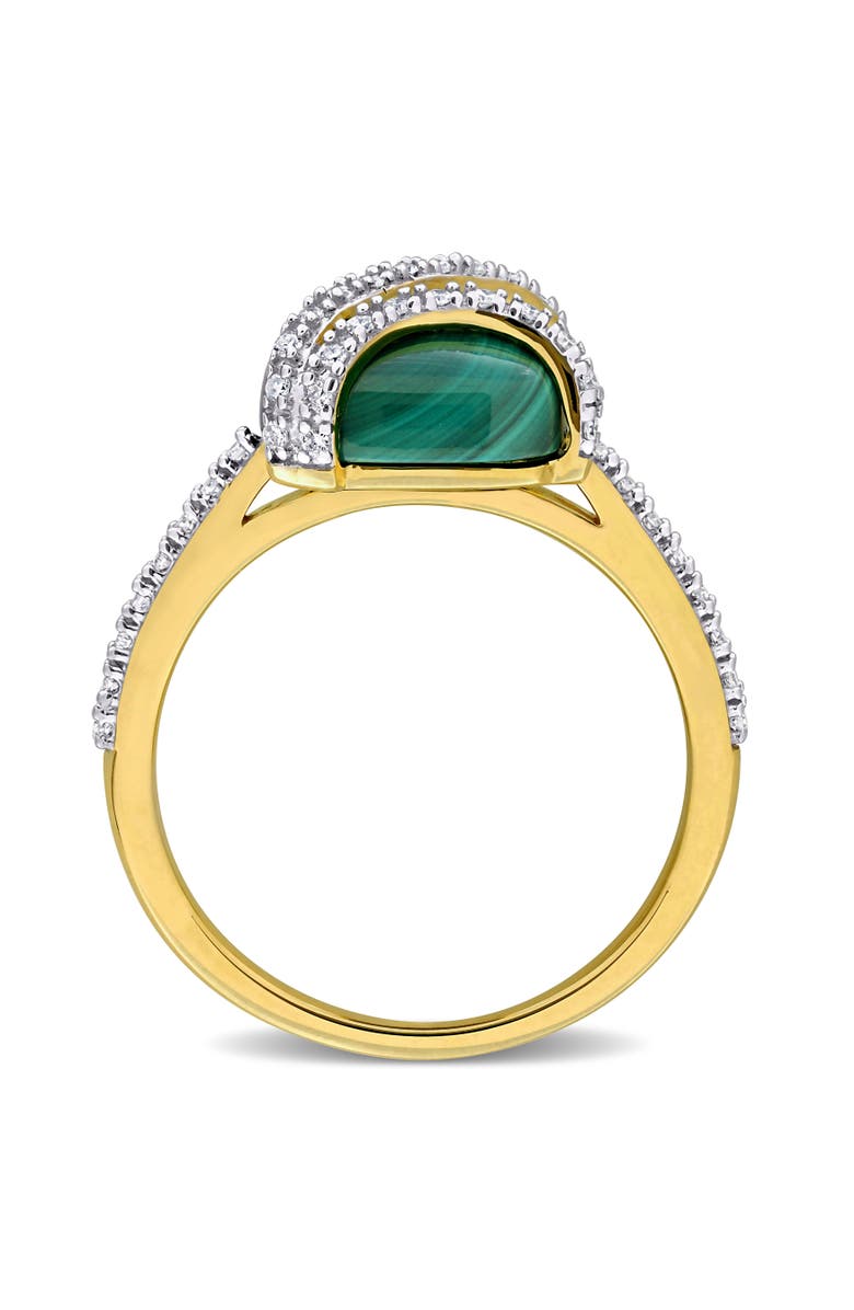 Julianna B. Malachite & Diamond Ring 10k, Alternate, color, Malachite