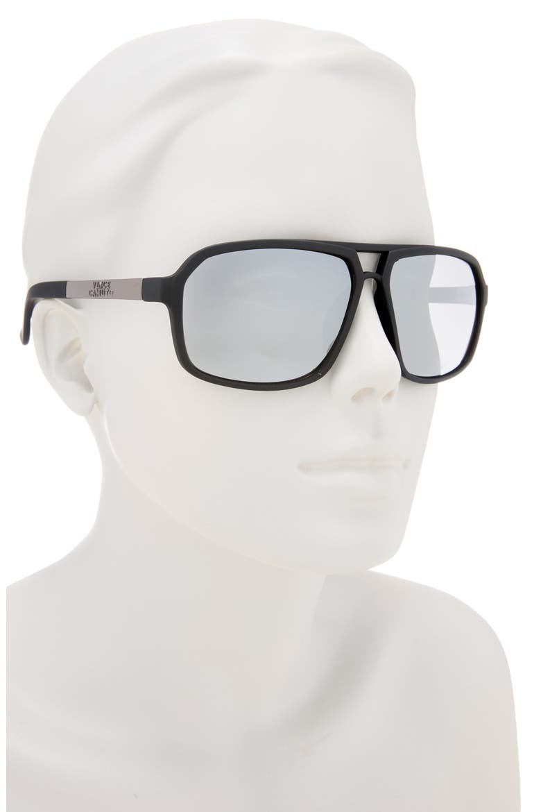 135mm Aviator Sunglasses, Alternate, color, BLACK