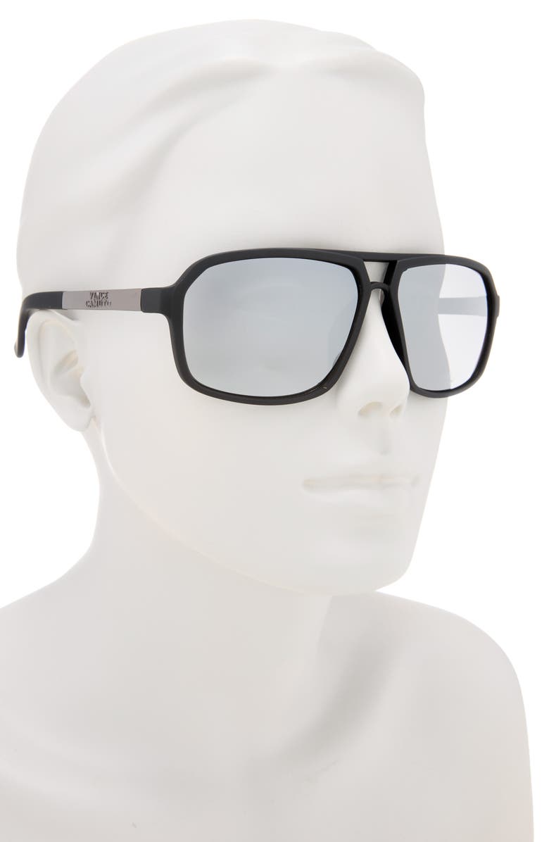 Vince Camuto 135mm Aviator Sunglasses, Alternate, color, Black